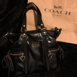 COACH liquid gloss poppy handbag